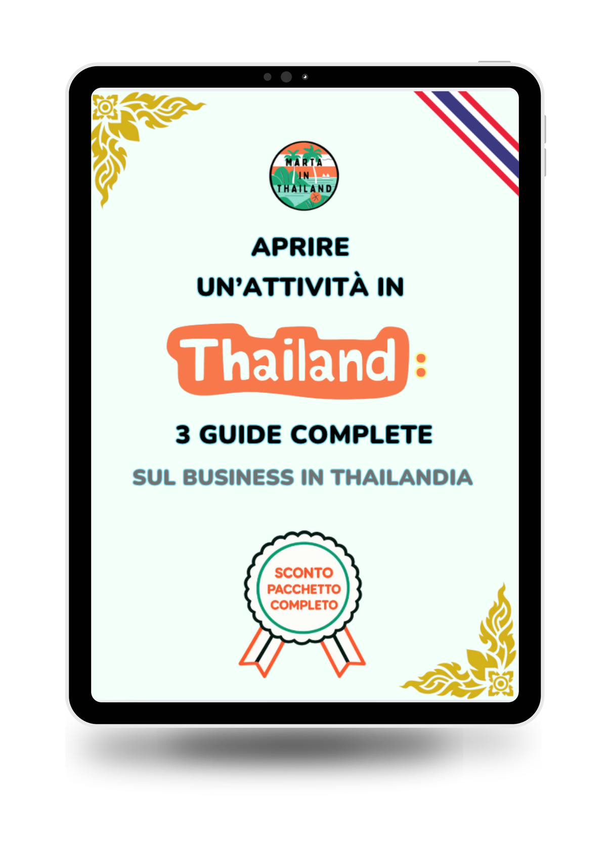 Mock up della copertina 3 guide complete per fare business in Thailandia