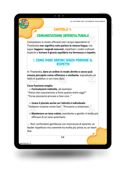 Leadership interculturale Thailandia creare team efficace gestione personale locale guida business